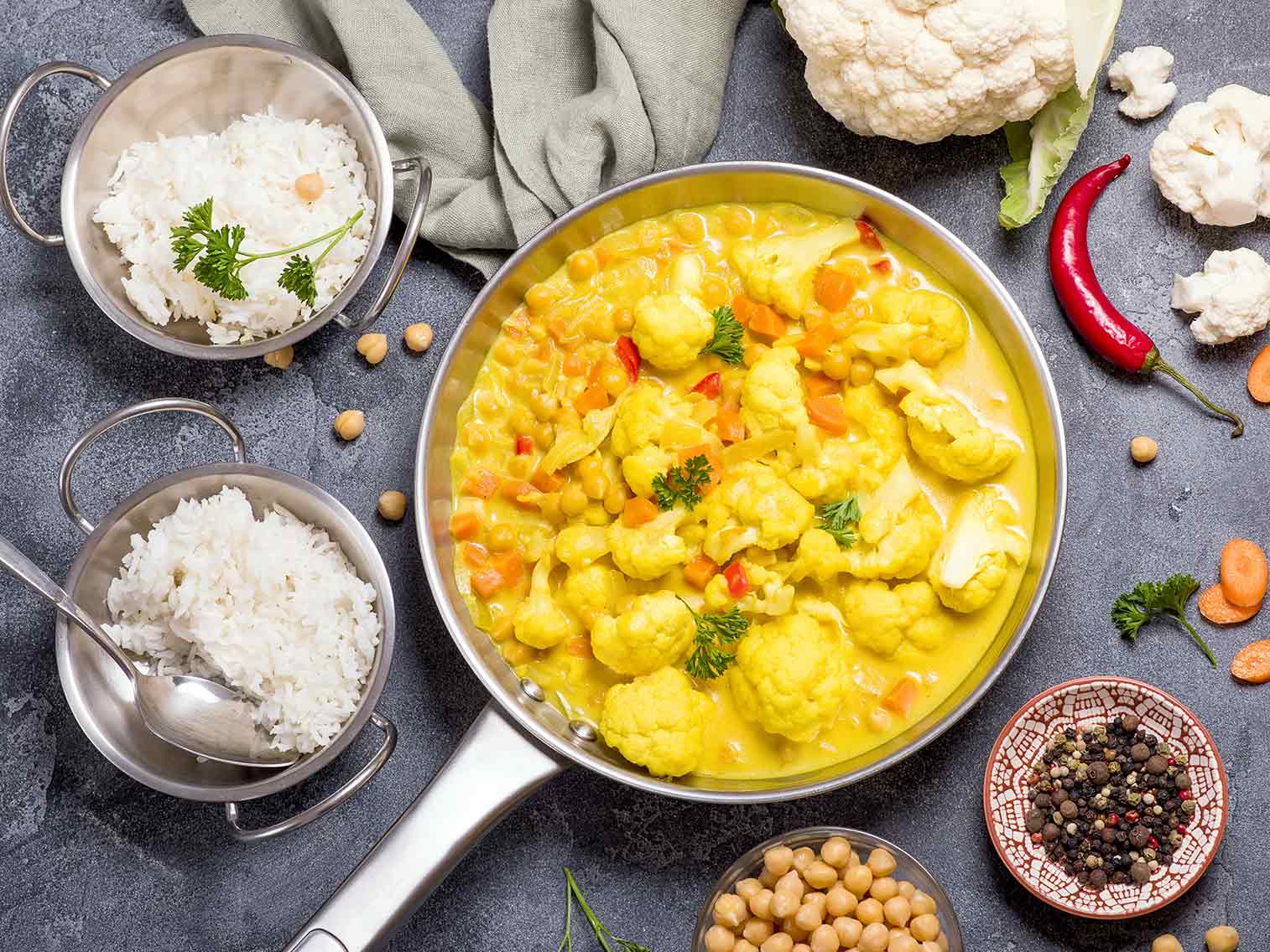 Curry de légumes au lait de coco