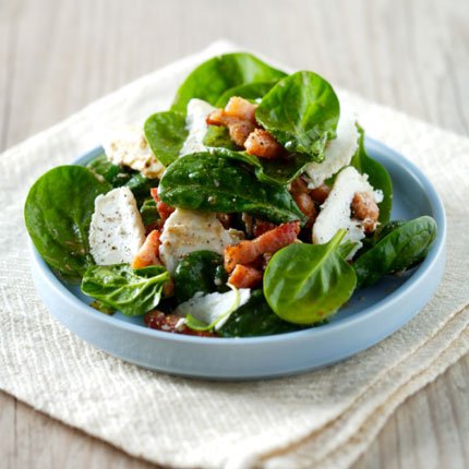Salade fruitée, épinards et chèvre frais